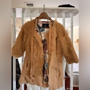 Genuine rabbit fur coat